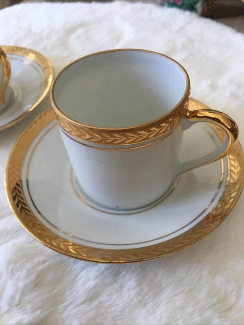 2 Tasses à Café Litron Moka en Porcelaine de Limoges France (GSL) 2