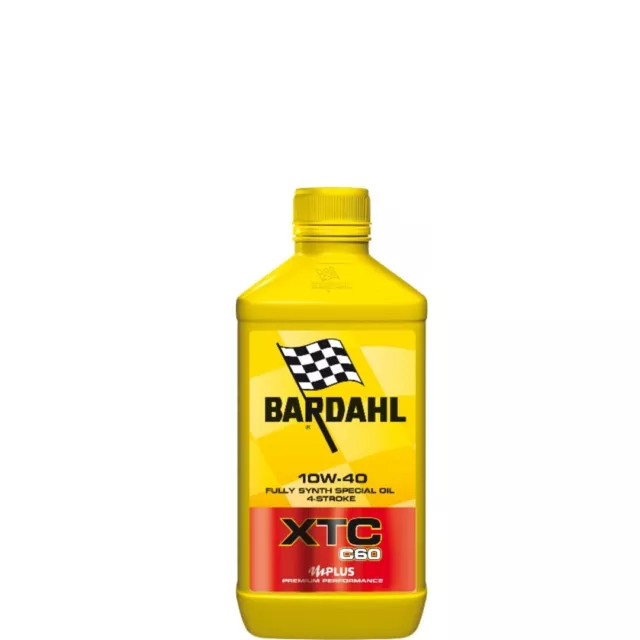 1 Litro Bardahl Xtc C60 10W40 Olio Motore Moto 4T Sintetico