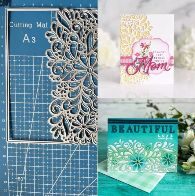 Metal Cutting Dies Flowers Frame Scrapbooking Embossing Paper Card Craft Stencil