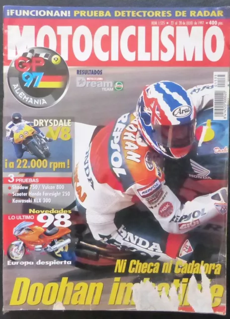REVISTA MOTOCICLISMO,AÑO 1997,NUMERO 1535, Ni Checa,ni Caladora,Doohan imbatible