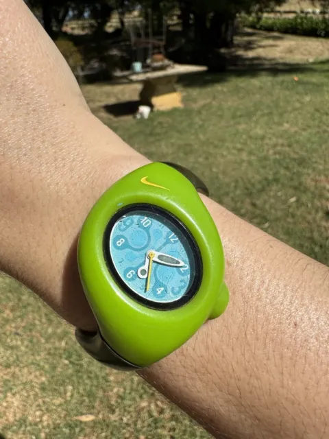 Rare Vintage NIKE Triax Green Sports Watch Splat - Silicone Band
