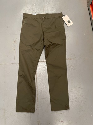 CARHARTT johnson pant Lamar Pantaloni Uomo Nera Nuova Con Etichetta Taglia W34 L34 