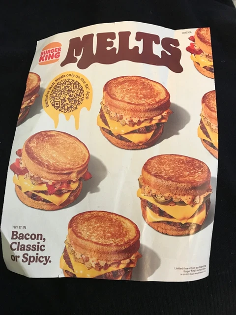 Burger King coupons . 20 coupons per sheet. 2 sheets.