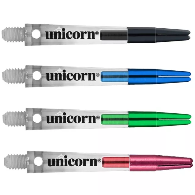 Unicorn Gripper Zero Degree Nylon Dart Stems Shafts with Anodised Aluminium Tops