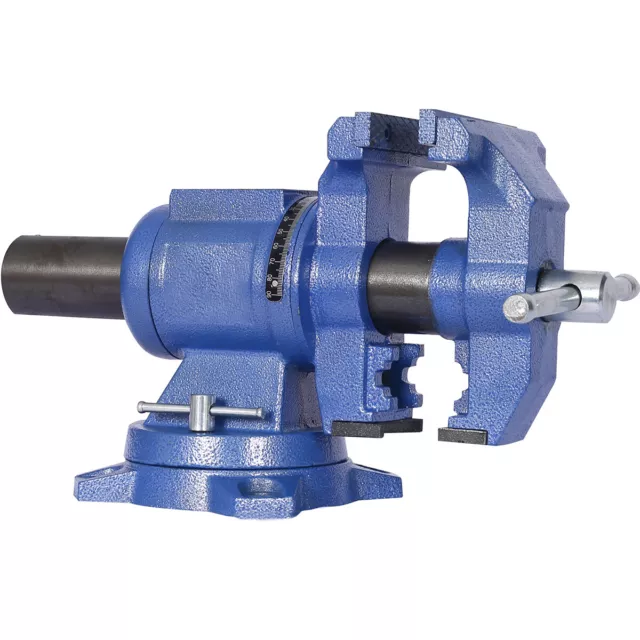 5" Multi-jaw Rotating Bench Vise w/ Swivel Base & Head 360-Degree Rotation Clamp