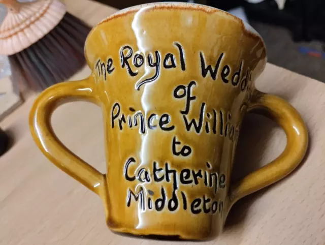 2011 royal wedding loving mug WILLIAM & CATHERINE " EWENNY POTTERY WALES PERFECT