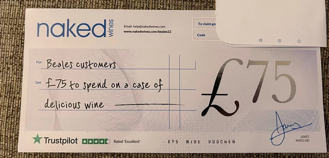 Naked Wines £75 OFF voucher When You Spend £134.99  - Valid 01.06.24