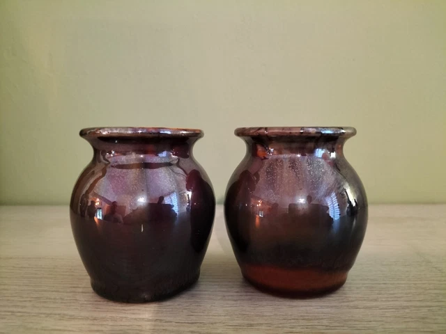 2 Pots De Fleurs En Céramique Moderne Avec Soucoupes - Design Pomme Marbré 20,3 Cm Et 17,8 Cm