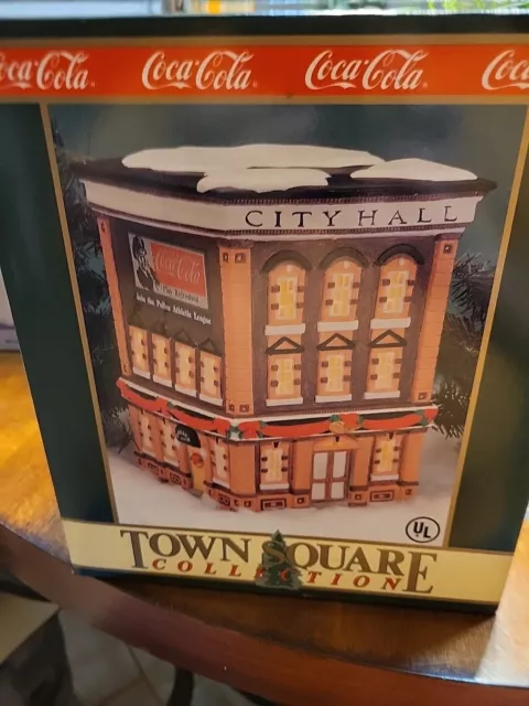 Coke Coca-Cola Town Square Collection City Hall Building New in Box.