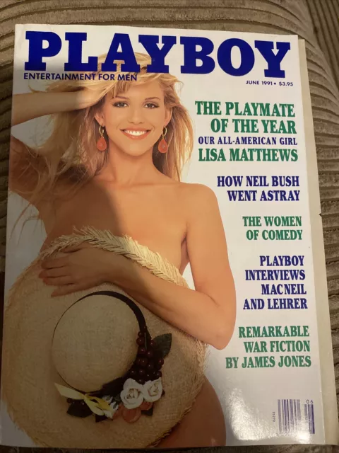 Vintage Playboy Magazine June 1991 - The Playmate of the Year Lisa Matthews