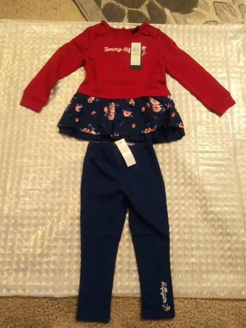 Tommy Hilfiger Size 4T Girls 2 pc Outfit Long Sleeve 1028