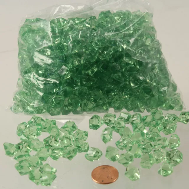 Acrylic Ice Crystals - 500 piece lot - GREEN (Table Scatter, Vase Fillers, Decor