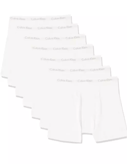 Calvin Klein Men's Underwear Cotton Classics Sz L 7-Pack Boxer Brief White