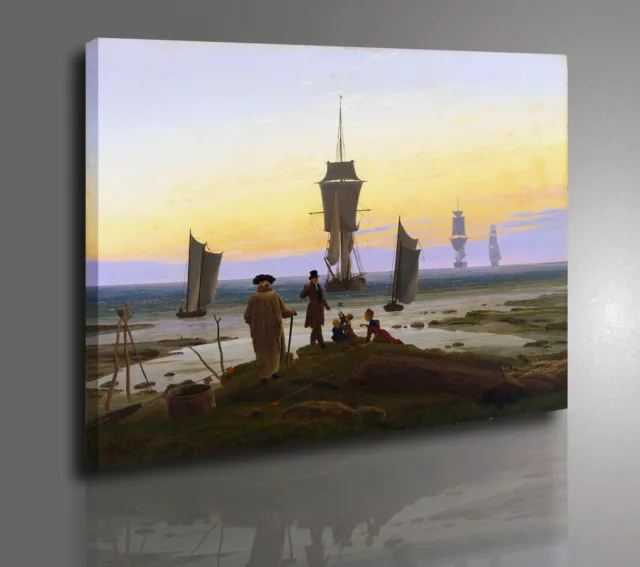 Caspar David Friedrich Le tre età dell'uomo Stampa su Tela Vernice Pennellate