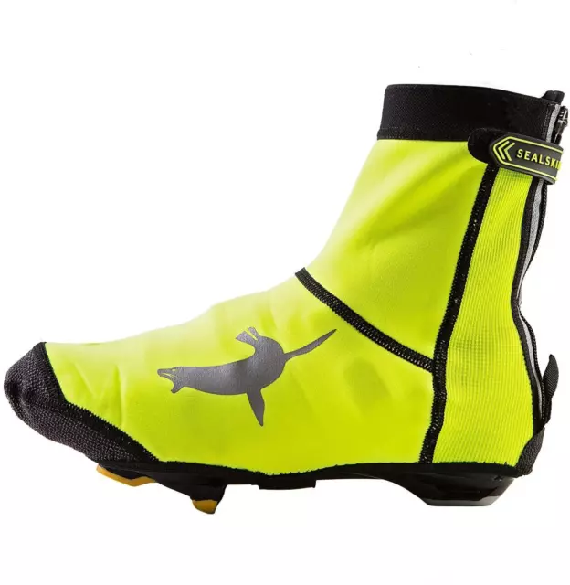 SealSkinz Neoprene Open Sole Overshoes Hi Viz Yellow