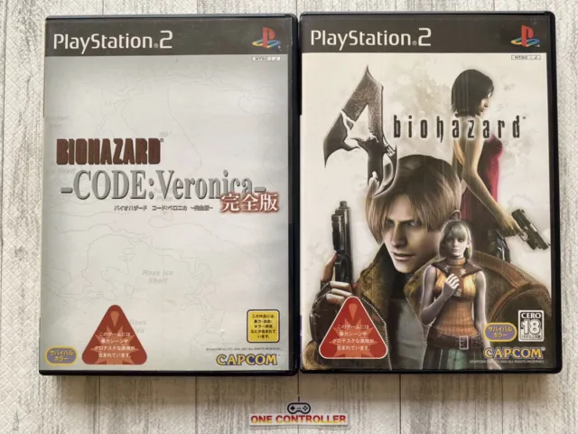 SONY PlayStation 2 PS2 Biohazard Code Veronica Resident Evil & 4 set from Japan