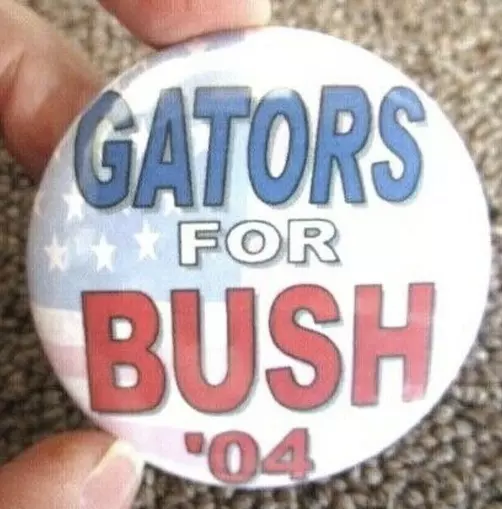 Advertising Campaign Gators For Bush '04 Pin Back Button Pin -E9L-18