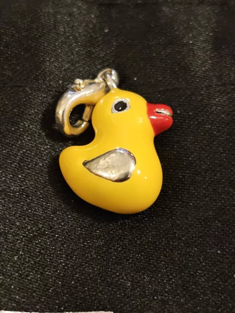 THOMAS SABO SILVER stunning yellow enamel rubber duck charm