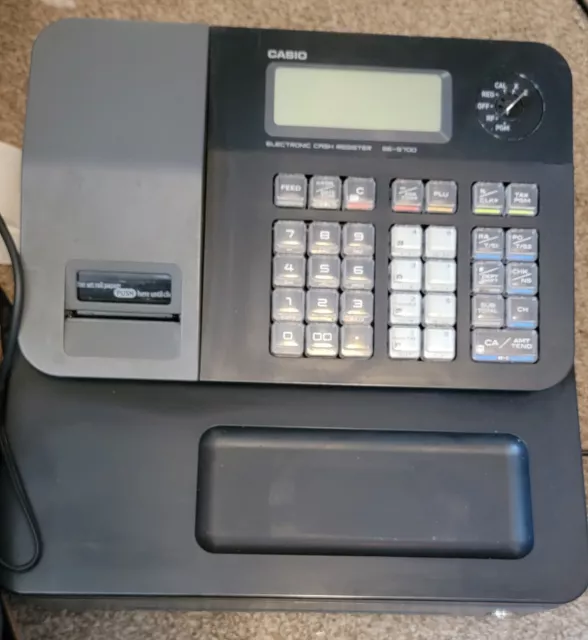 Casio Electronic Cash Register Store Business SE-S700 Black with key Money box