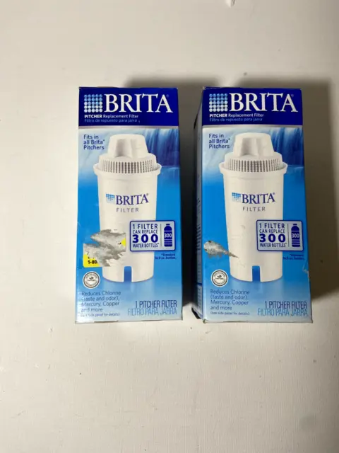 NEW BRITA WATER Pitcher Replacement Filters 2 Pack Fits All Brita ...