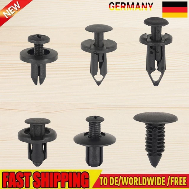 190Pcs Car Plastic Rivets Fasteners 6 Size Door Trim Panel Fender Clips Plastic