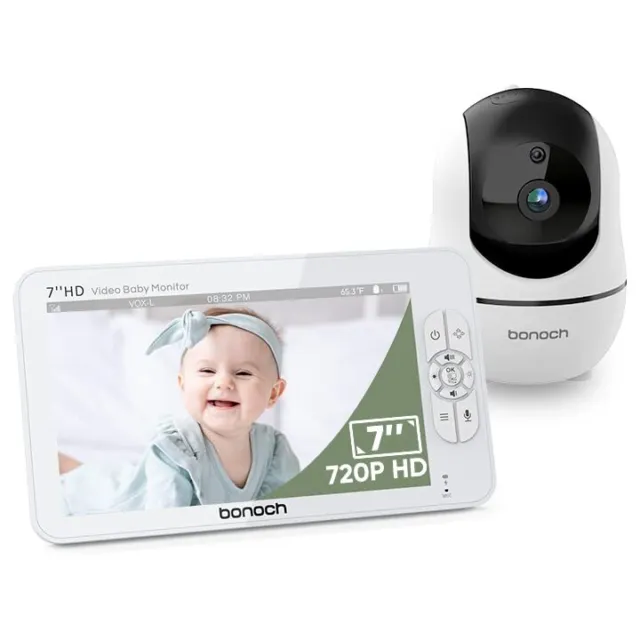 Cámara Babyphone 7 pulgadas 720P Pantalla LCD Inalámbrica Monitor Bebé Bonoch B-WARE