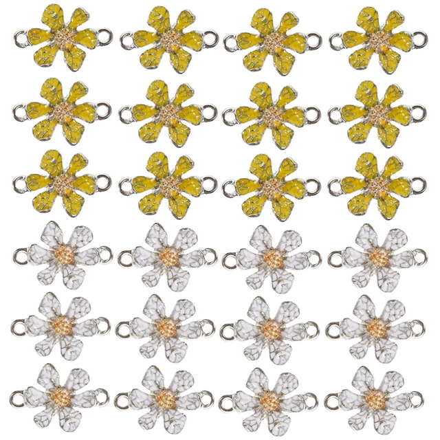 Anhänger Aus Legierung Emaille-Anhänger-Perlen Blumenanhänger 30 Pcs