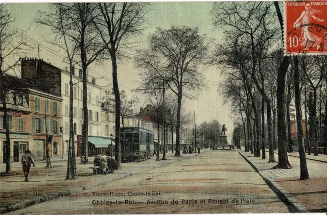 CPA - Choisy-le-Roi - Avenue de Paris and Rouget de L'Isle