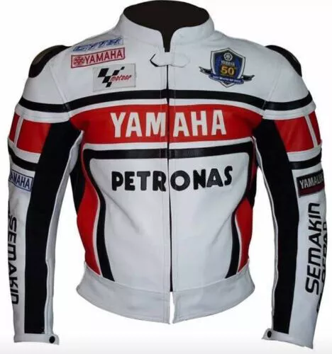 Yamaha Rennen Bikerjacke aus Leder Motorrad Lederjacke Männer Biker Lederjacken