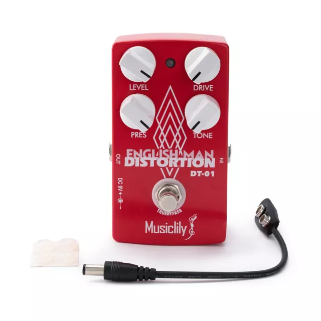 Musiclily Pro Classic English Distortion Guitar Effect Pedal DC 9V True Bypass