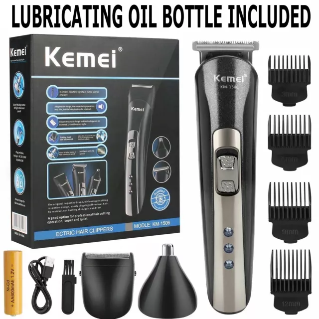 Kemei Professional Hair Clippers Cordless Trimmer Beard Cutting Machine Barber