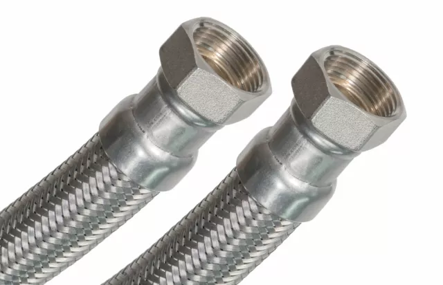 TUYAU BLINDÉ DN13 acier inoxydable tuyau flexible sanitaire tuyau  métallique 1/2 pouces EUR 12,56 - PicClick FR