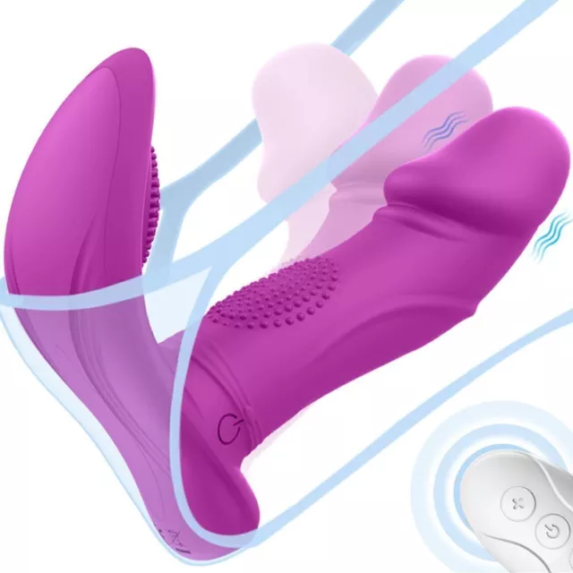 Wearable Panties-Vibrator-Remote-G Spot-Dildo-Clit-Vagina-Massager-Sex-Women-Toy