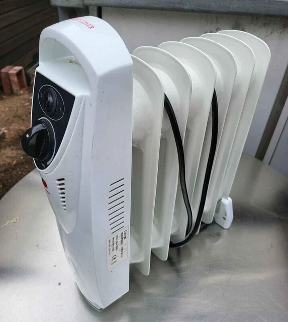 WHITE MINI OIL Filled Radiator 700W 6 Fin Electric Heater Lightweight u0026  Portable £40.00 - PicClick UK