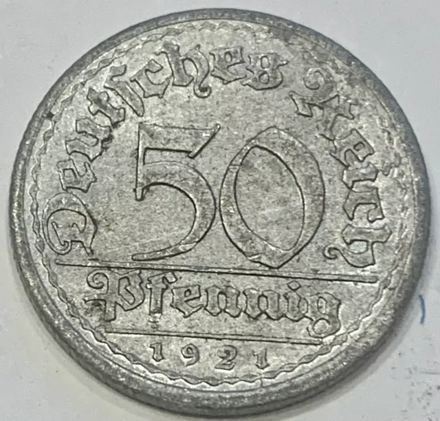 Own a Piece of History: A Rare 1921 German 50 Pfennig Coin