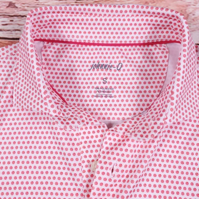 NWT Johnnie-O Polo Size S Men's Polo Shirt Pink Prep-Formance Golf Wicking
