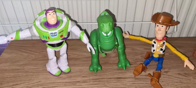 Toy Story Poseable Set Of 3 Figures - Woody, Buzz And Rex Dinosaur