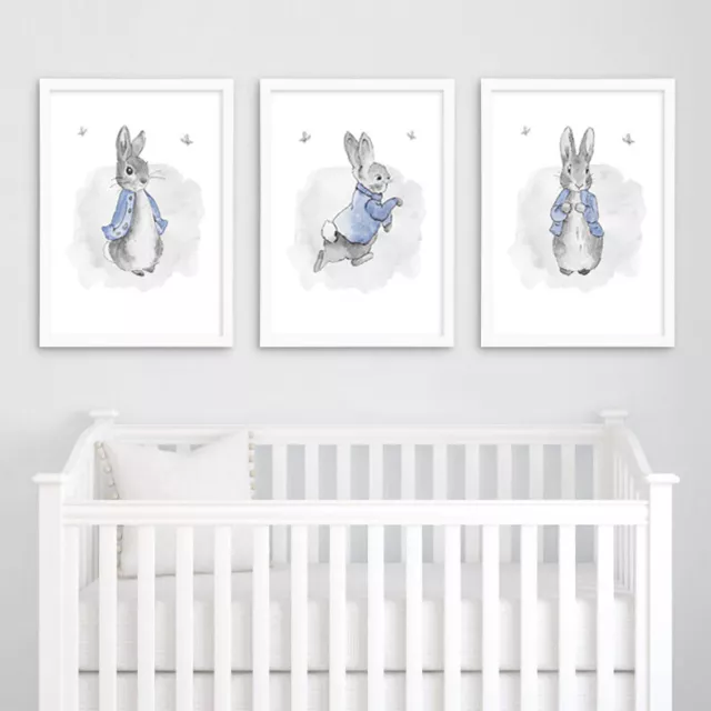 Peter Rabbit Nursery Prints Childrens Bedroom Wall Art Pictures Posters Decor