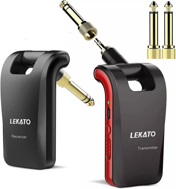 LEKATO Wireless Electric Guitar System Transmitter Receiver 2.4Ghz 5.8G UHF