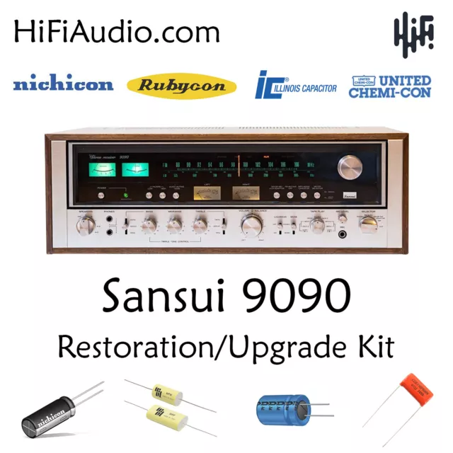 Sansui 9090 rebuild restoration Capacitor Kit fix repair filter capacitor