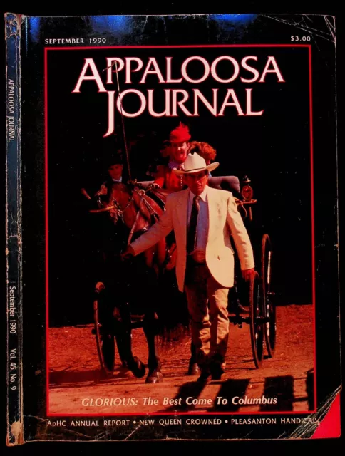 VINTAGE APPALOOSA JOURNAL Magazine September 1990 Horse Show Columbus ...