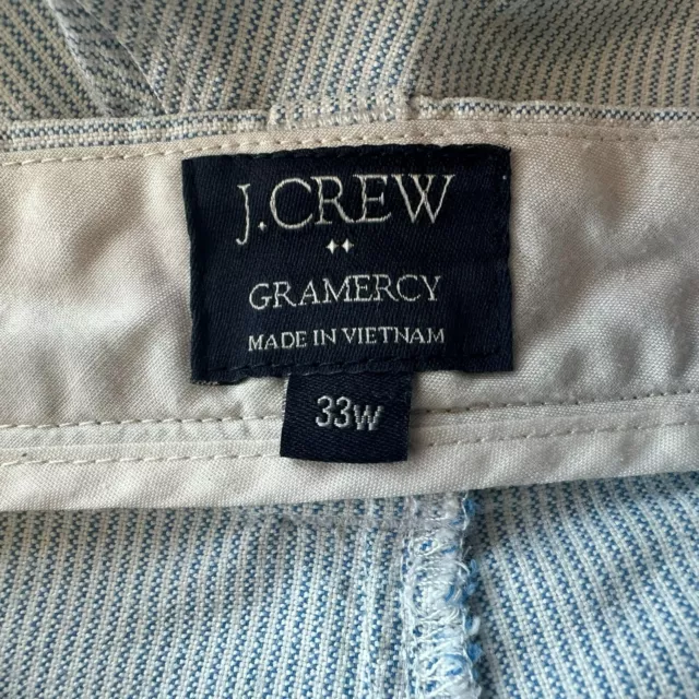 J. Crew Factory Gramercy Striped Blue White Shorts Mens 33 3