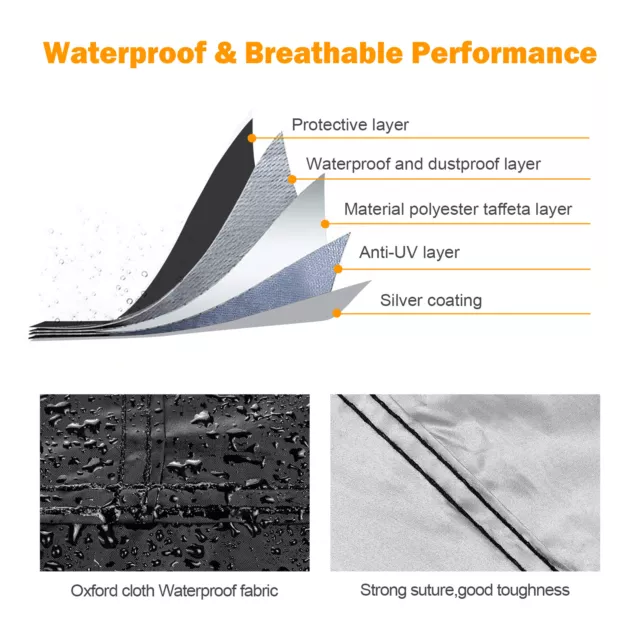 S-XXL Autoabdeckung Vollgarage Ganzgarage Abdeckplane UV Staubdicht Schutzhülle 3