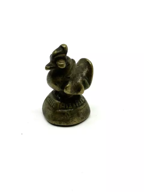 Hintha Burma Antique Burmese Bronze Opium Weight Vtg Brahmani Duck Bird 3 (B)