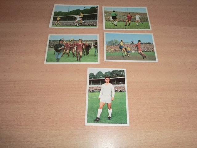 5 Sammelbilder  "Gerd Müller" Sammelalbum Fußball 1967/68,  Bergmann-Verlag