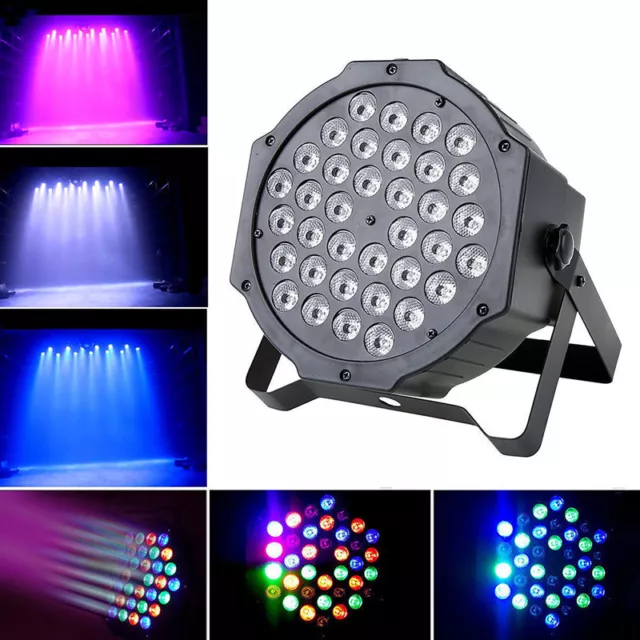 36 LED RGB Stage 72W Light Flat Par Lamp DMX512 Club DJ Party Disco Lighting jj