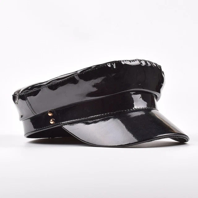 Huablo]PU Leather Newsboy Cabbie Winter Hat For Women Beret Hat 2