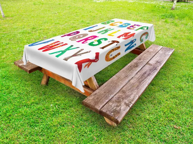 Alphabet Outdoor Tischdecke Childish Monster Letters Gartentisch Servietten