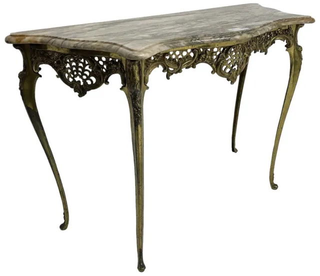 BEAUTIFUL 19th CENTURY LOUIS XVI FRENCH MARBLE TOPPED CONSOLE TABLE