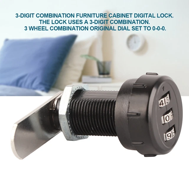 (L=30.5 19~23mm Cabinet Thickness)3 Digit Code Lock Precision Security Code EMB